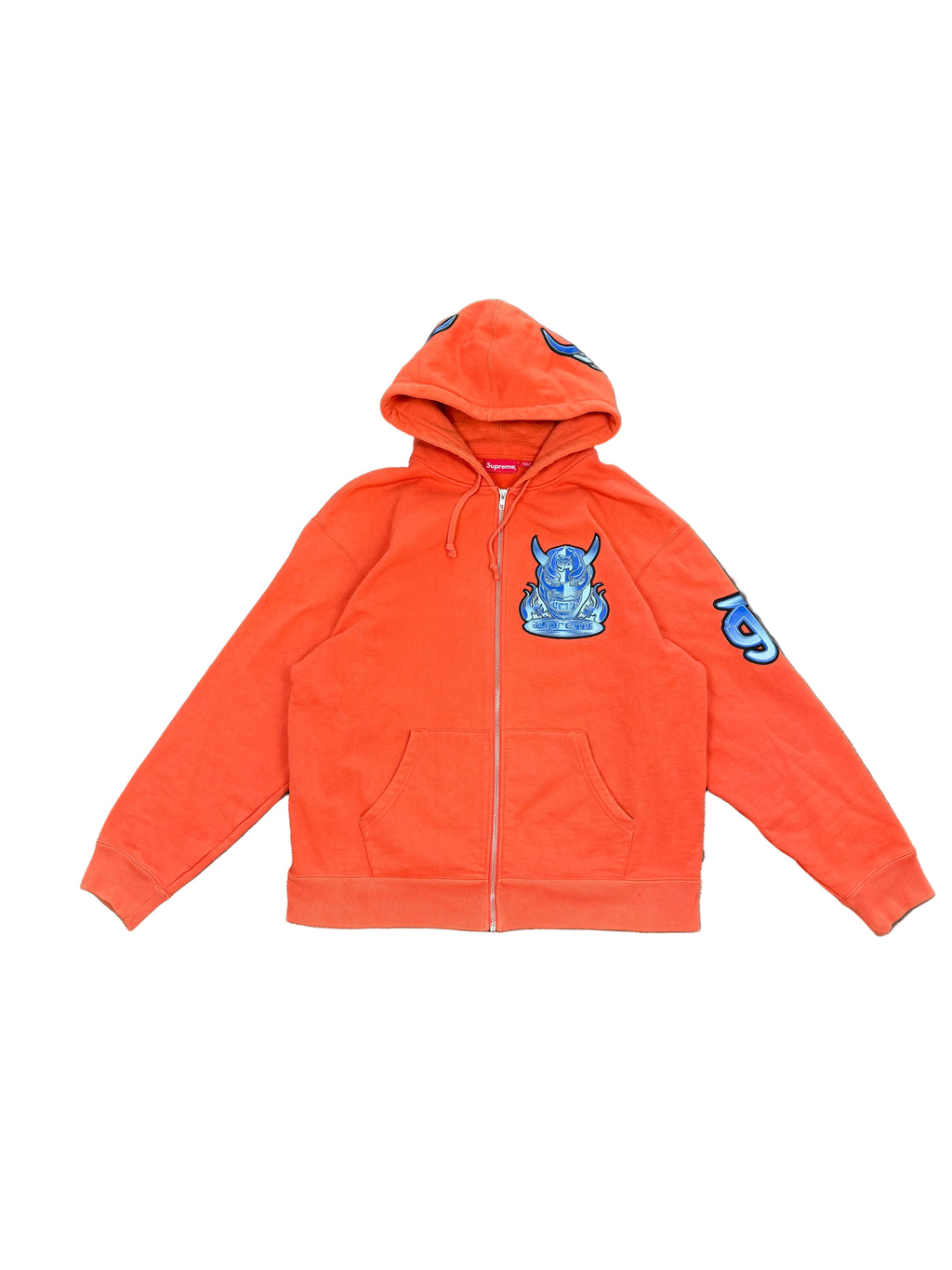 Supreme Demon Zip Up Hooded Sweatshirt Burnt Orange