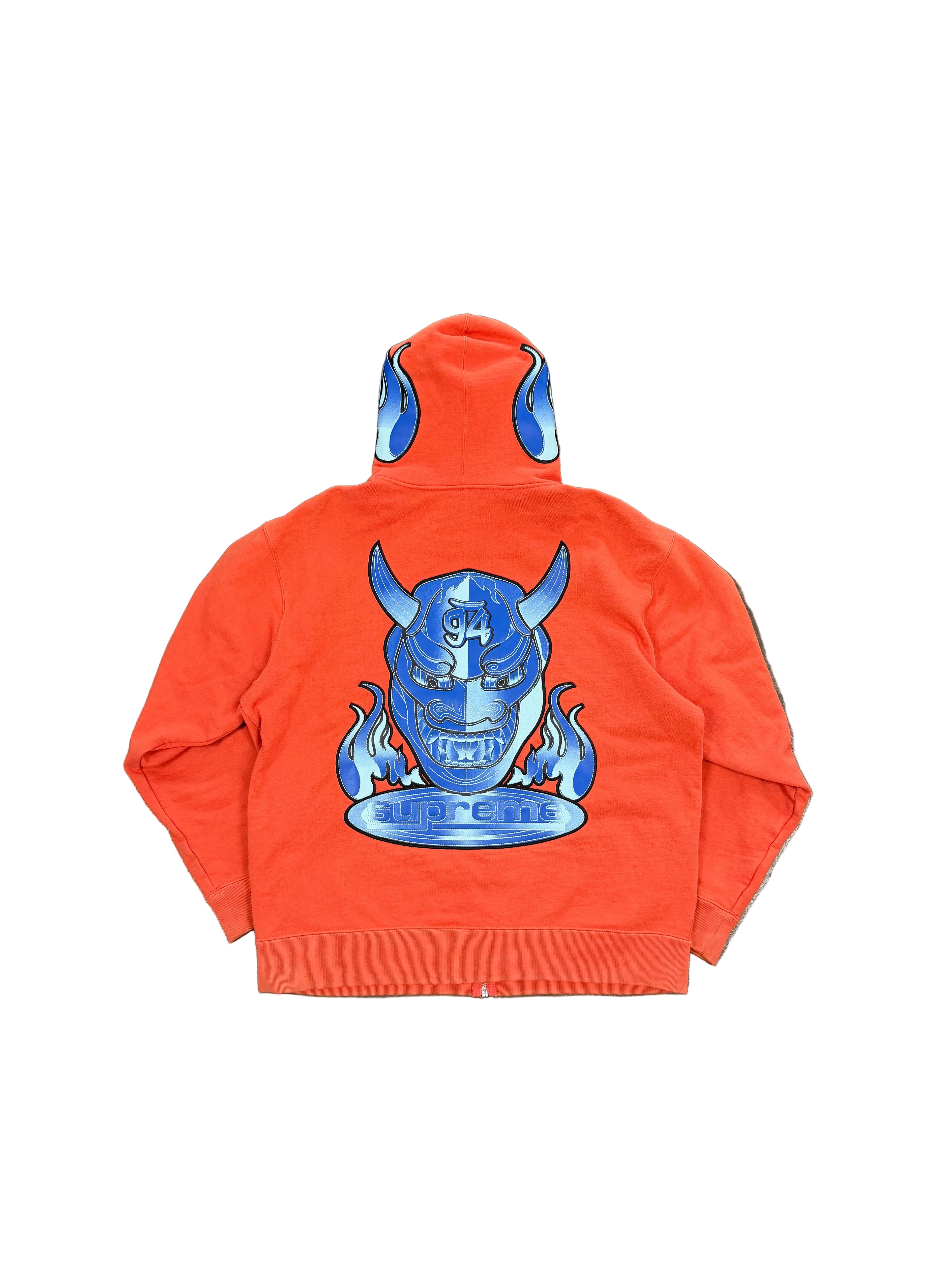 Supreme Demon Zip Up Hooded Sweatshirt Burnt Orange