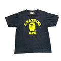 Bape Fluorescent Yellow College Logo Tee